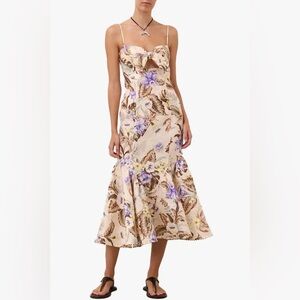 NWOT Zimmermann Coco Tie Front MIDI Dress